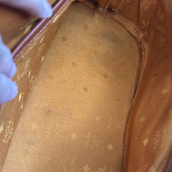 MCM Cognac Visetos Travel Boston Bag Dust bag & COA - Picture 8 of 9